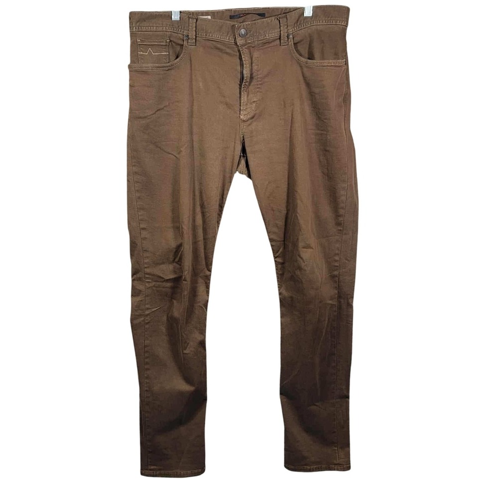 ALBERTO Pipe DS Coloured Dual FX Regular Fit Pants Mens W36 L34 Brown